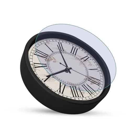 Olive Tree 8-Inch Plastic Analog Wall Clock/Table Clock - Modern Dial Latest Stylish Table Clock (Black Frame, Quartz Movement)-1004