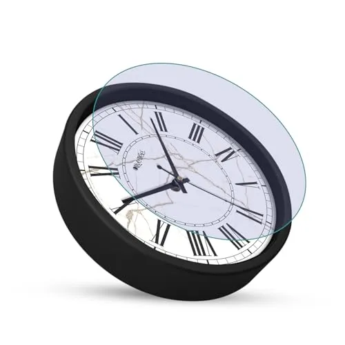 Olive Tree 8-Inch Plastic Analog Wall Clock/Table Clock - Modern Dial Latest Stylish Table Clock (Black Frame, Quartz Movement)-1010