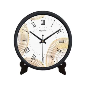 Olive Tree 8-Inch Plastic Analog Wall Clock/Table Clock - Modern Dial Latest Stylish Table Clock (Black Frame, Quartz Movement)-1011