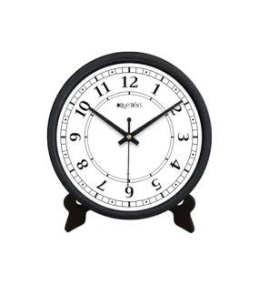 Olive Tree 8-Inch Plastic Analog Wall Clock/Table Clock - Modern Dial Latest Stylish Table Clock (Black Frame, Quartz Movement)-1017