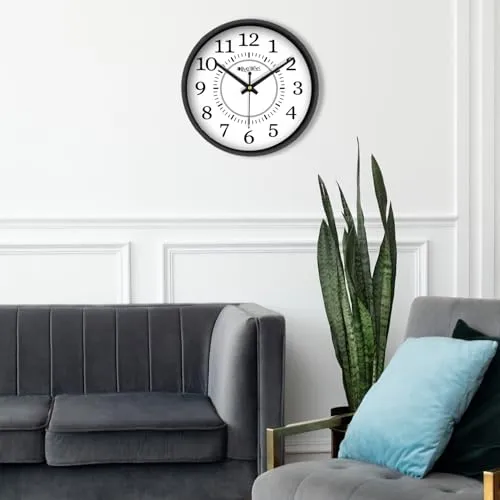 Olive Tree 8-Inch Plastic Analog Wall Clock/Table Clock - Modern Dial Latest Stylish Table Clock (Black Frame, Quartz Movement)-1027