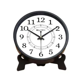 Olive Tree 8-Inch Plastic Analog Wall Clock/Table Clock - Modern Dial Latest Stylish Table Clock (Black Frame, Quartz Movement)-1027