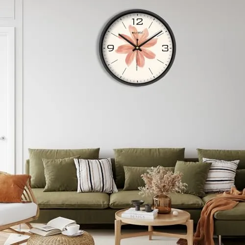 Olive Tree 8-Inch Plastic Analog Wall Clock/Table Clock - Modern Dial Latest Stylish Table Clock (Black Frame, Quartz Movement)-1031