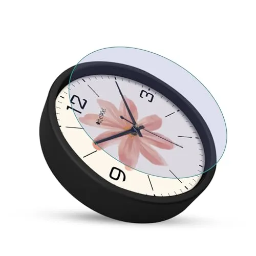 Olive Tree 8-Inch Plastic Analog Wall Clock/Table Clock - Modern Dial Latest Stylish Table Clock (Black Frame, Quartz Movement)-1031