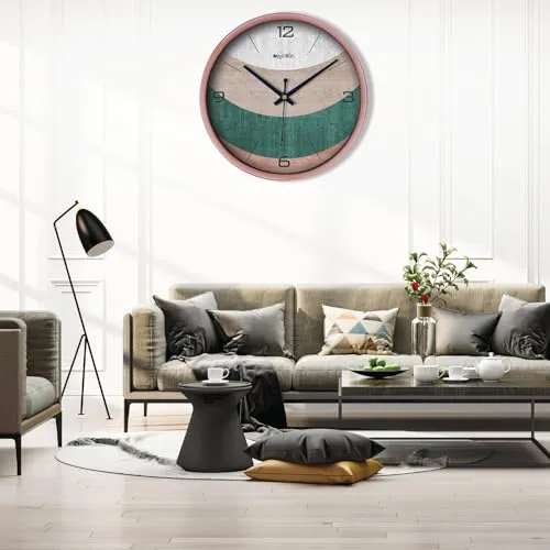 Olive Tree 8-Inch Plastic Analog Wall Clock/Table Clock - Modern Dial Latest Stylish Table Clock (Copper Frame, Quartz Movement)-1064