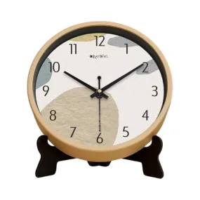 Olive Tree 8-Inch Plastic Analog Wall Clock/Table Clock - Modern Dial Latest Stylish Table Clock (Cream Frame, Quartz Movement)-1070