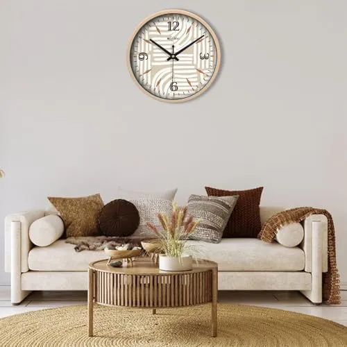 Olive Tree 8-Inch Plastic Analog Wall Clock/Table Clock - Modern Dial Latest Stylish Table Clock (Cream Frame, Quartz Movement)-1071