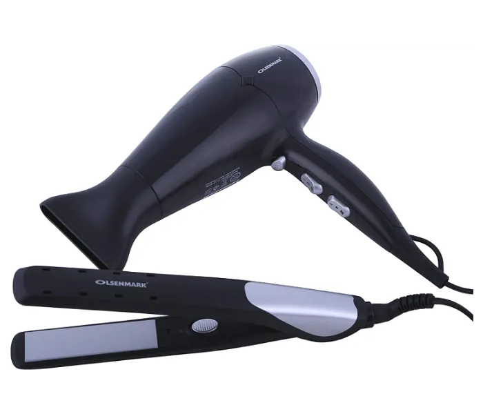 Olsenmark OMHC4074 2 in 1 Professional Hair Styler Kit – Black