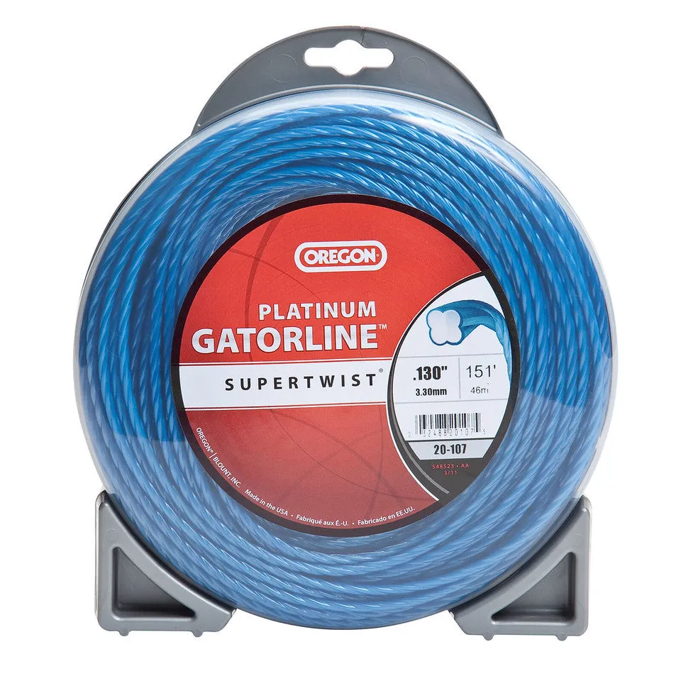 Oregon Trimmer Line - 20-107 - Platinum Gatorline - Supertwist - .130" Gauge, 1 lb. Donut, 151 Feet