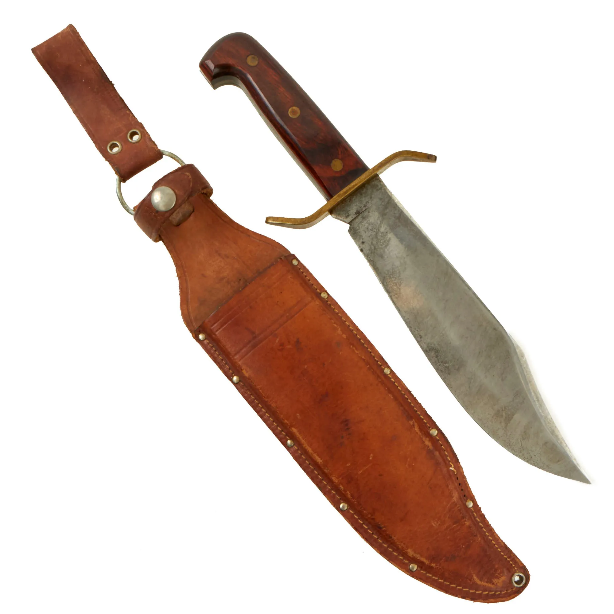 Original U.S. Vietnam War W49 Western Bowie Knife With Correct Leather Sheath