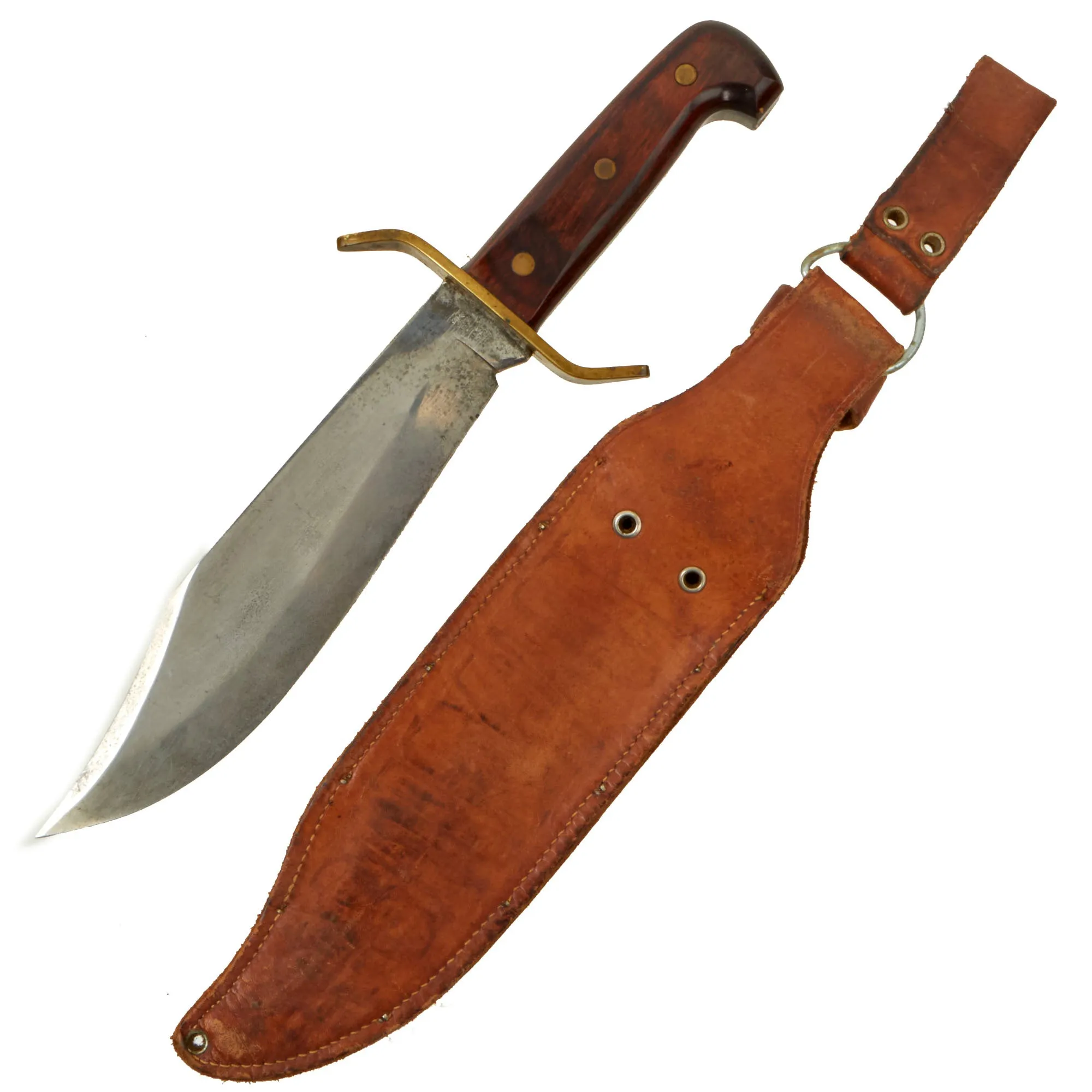 Original U.S. Vietnam War W49 Western Bowie Knife With Correct Leather Sheath