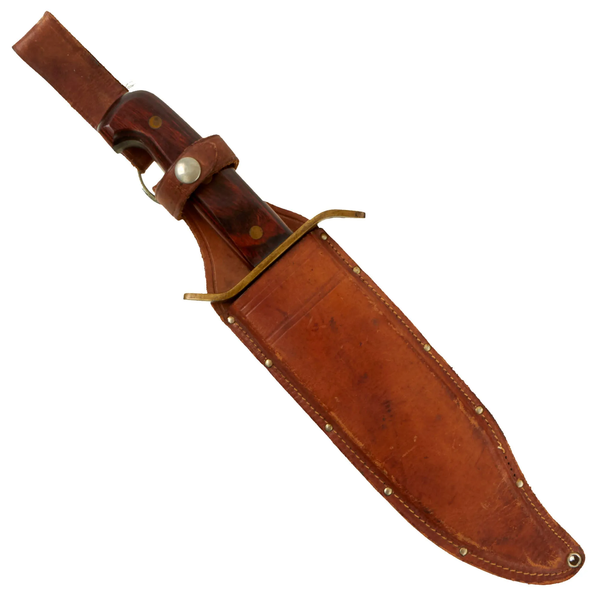 Original U.S. Vietnam War W49 Western Bowie Knife With Correct Leather Sheath