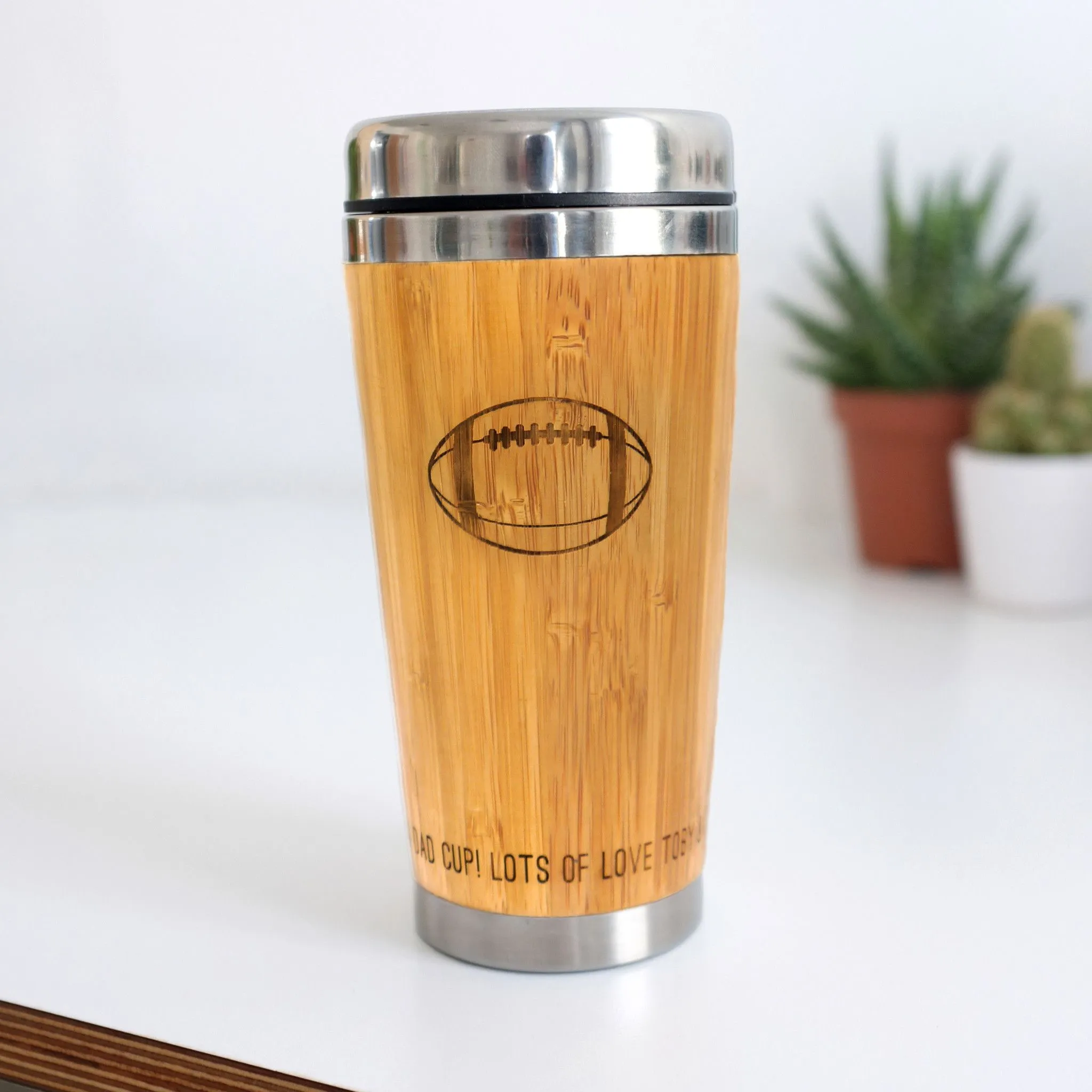 Personalised Wooden Hobby Travel Mug