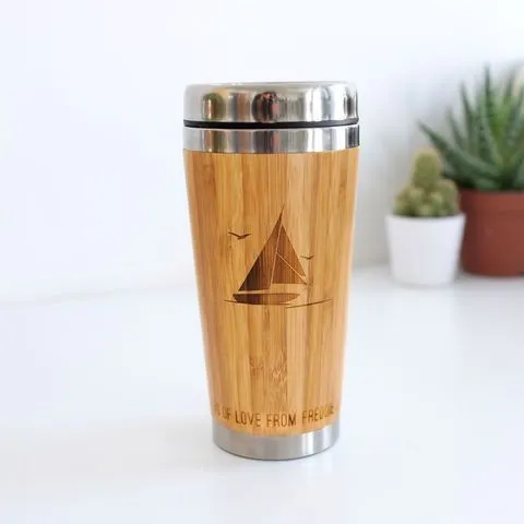 Personalised Wooden Hobby Travel Mug