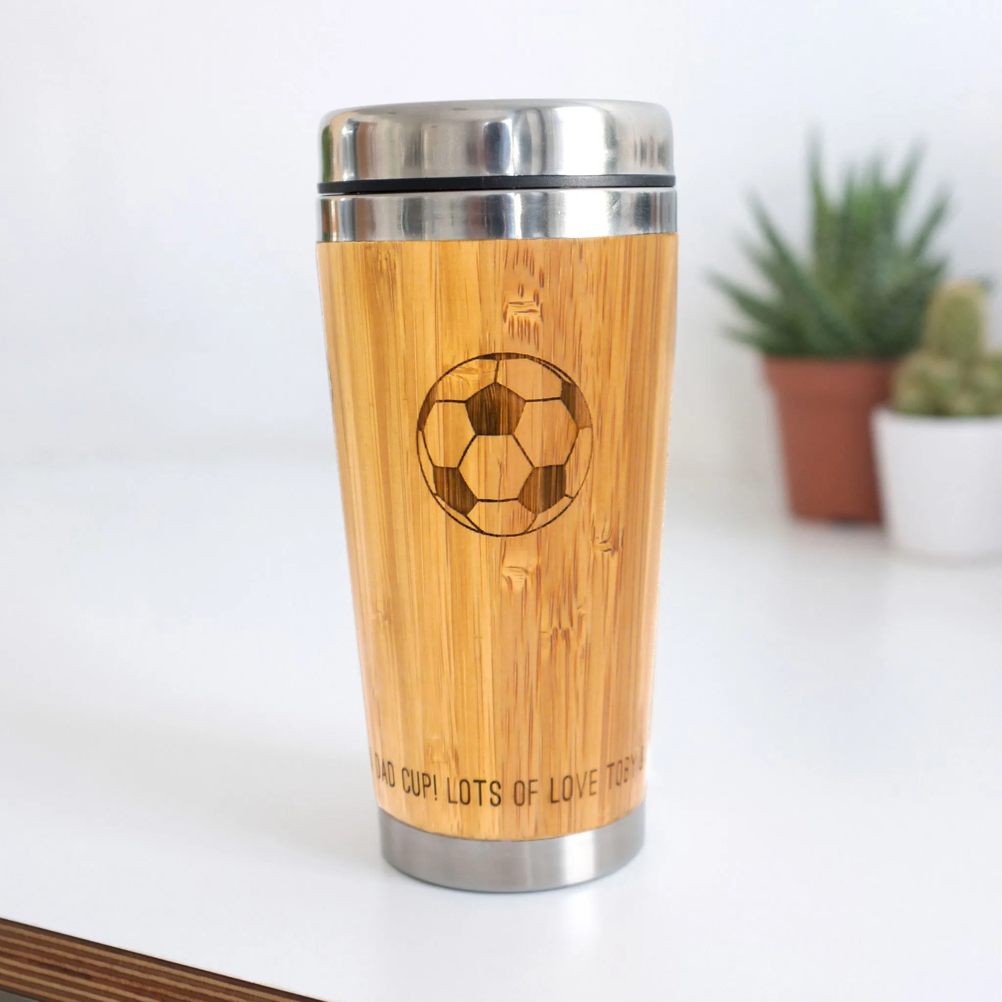 Personalised Wooden Hobby Travel Mug