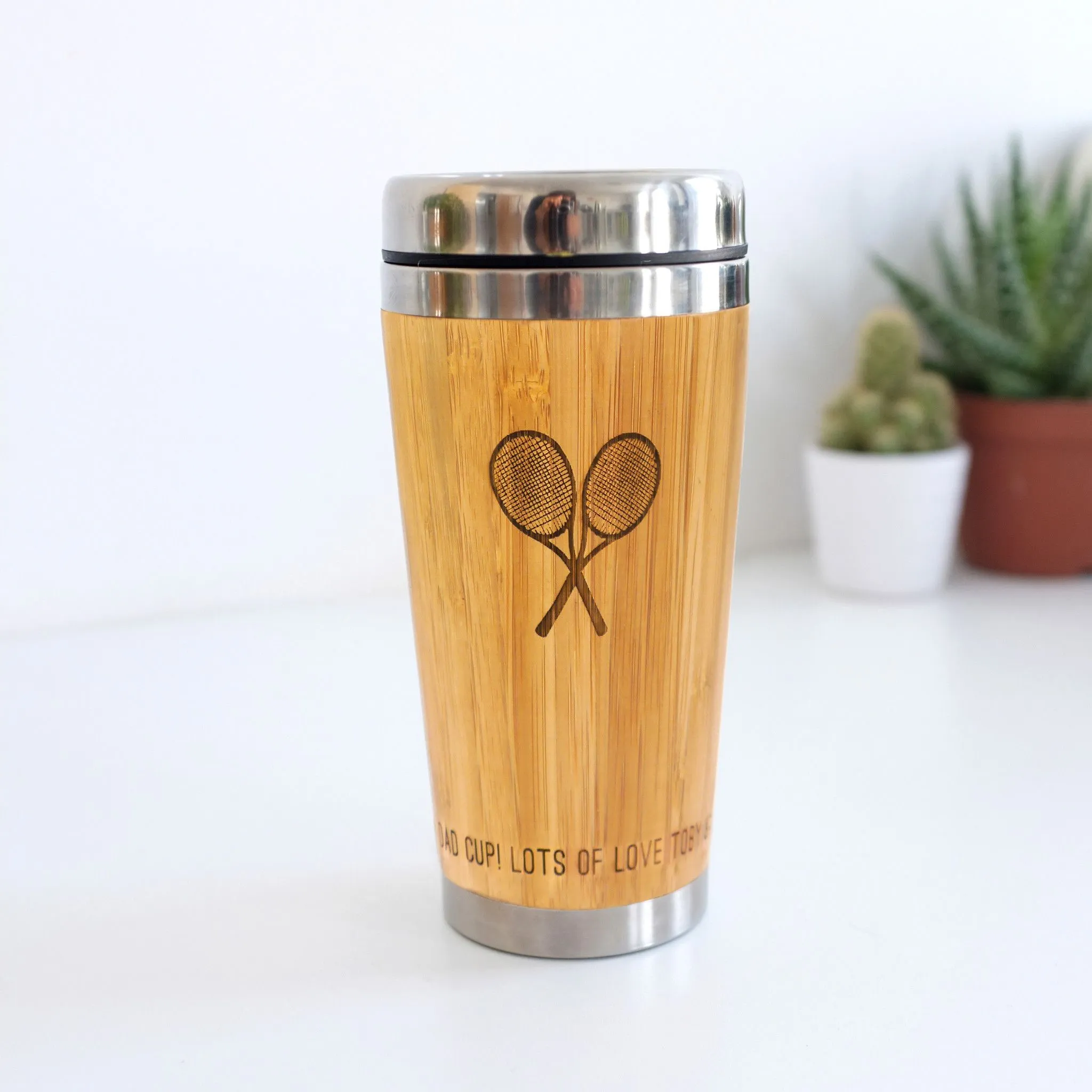 Personalised Wooden Hobby Travel Mug