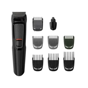 Philips Multi Grooming Kit MG3710/65, 9-in-1 (New Model), Face, Head and Body - All-in-one Trimmer for Men Self Sharpening Stainless Steel Blades, No Oil Needed, 60 Mins Run Time