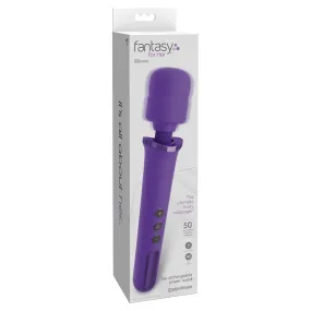 Pipedream Fantasy For Her Her Rechargeable Power Wand Silicone Vibrator Purple