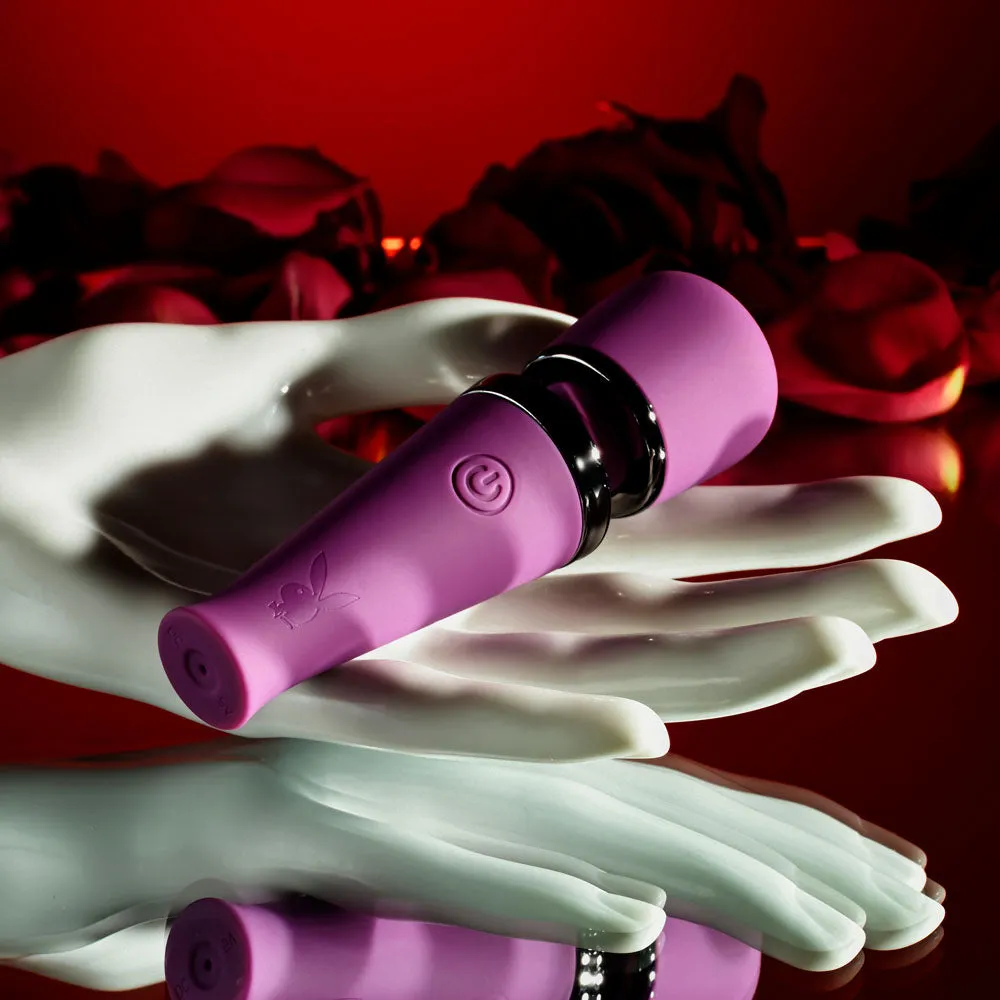 Playboy Pleasure MIC DROP - Purple 11.4 cm USB Rechargeable Vibrating Mini Massage Wand