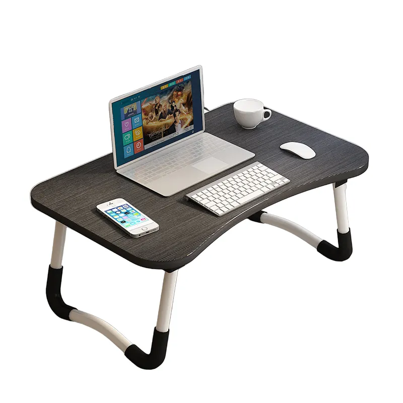 Portable Foldable Bed Laptop Table Black