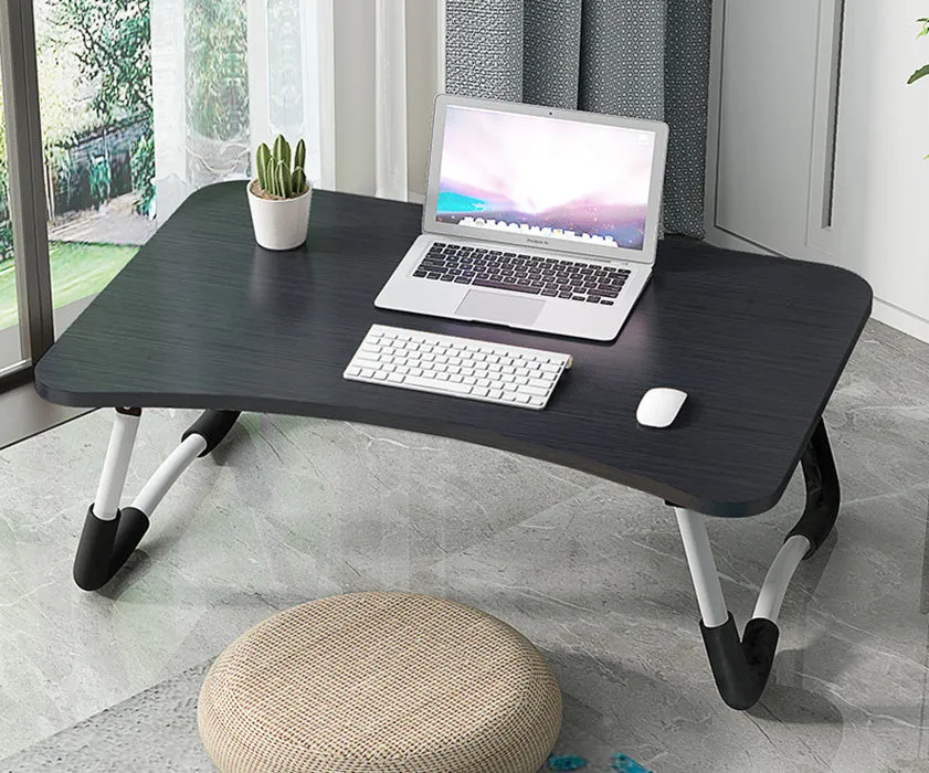 Portable Foldable Bed Laptop Table Black