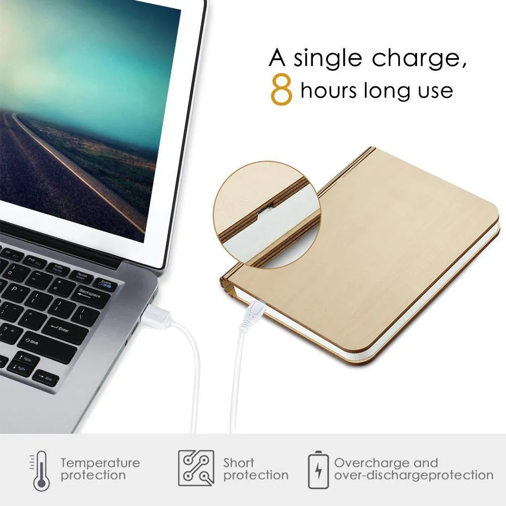 Portable Foldable Wooden LED Magnetic Book Desk Lamp