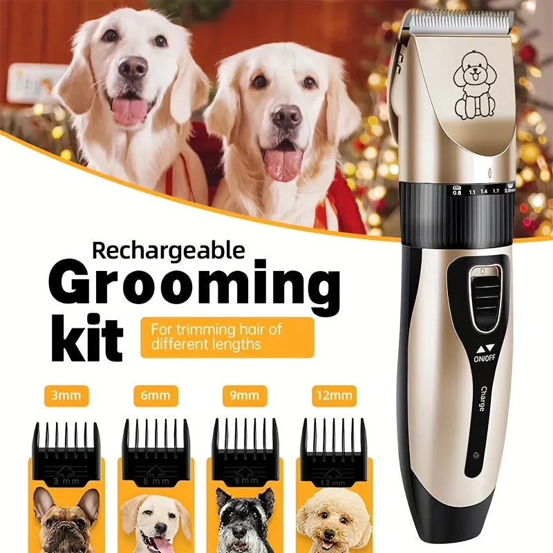 Premium Pet Hair Trimmer Kit - Electric Precision Clippers with Gentle Hair Cutting Technology - Perfect for Professional Grooming at Home, Ideal for Dogs (Including Teddy Breeds) and Cats