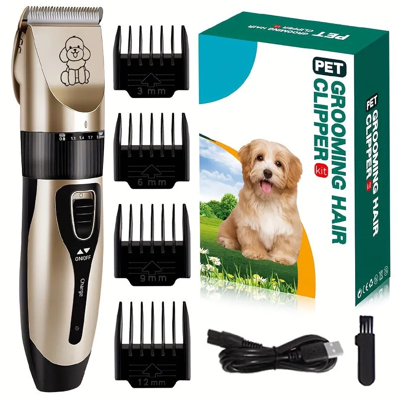 Premium Pet Hair Trimmer Kit - Electric Precision Clippers with Gentle Hair Cutting Technology - Perfect for Professional Grooming at Home, Ideal for Dogs (Including Teddy Breeds) and Cats