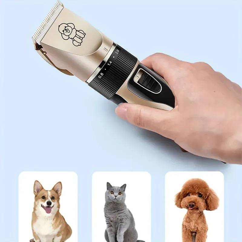 Premium Pet Hair Trimmer Kit - Electric Precision Clippers with Gentle Hair Cutting Technology - Perfect for Professional Grooming at Home, Ideal for Dogs (Including Teddy Breeds) and Cats