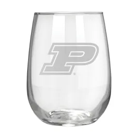 Purdue Boilermakers 17 oz. Stemless Wine Glass