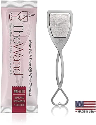 PureWine Wand Technology Histamine and Sulfite Filter, Purifier Alleviates Wine Allergies, Stir Stick Aerates Wine - Pack of 3