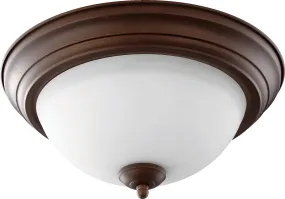 Quorum 3063-13-86 Ceiling Mount - Oiled Bronze W/ Satin Opal