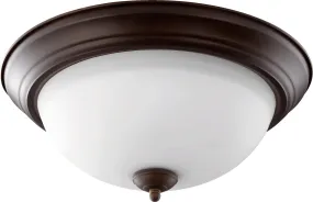 Quorum 3063-15-86 Ceiling Mount - Oiled Bronze W/ Satin Opal