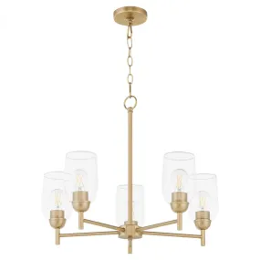 Quorum International VELETA 6112-5-80 Chandelier - Aged Brass