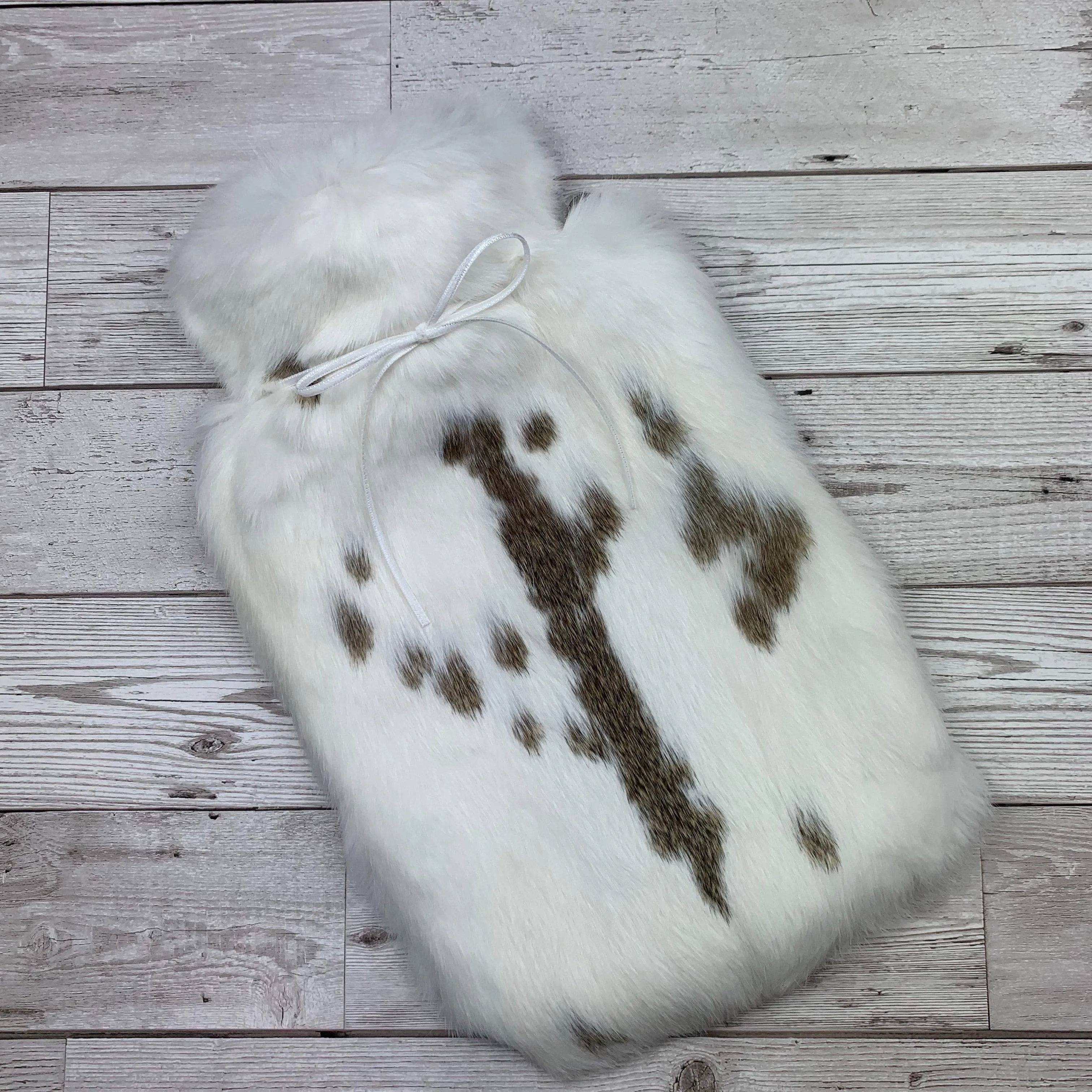 Rabbit Fur Hot Water Bottle | A velvety touch of comfort that soothes with every cuddle