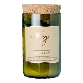 Reclaimed Wine Bottle Soy Wax Candle - Oakmoss & Sage