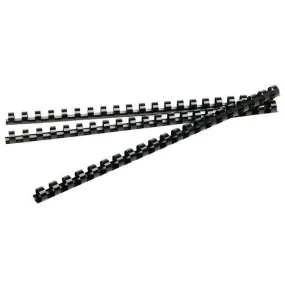 Rexel Plastic Binding Comb Round 21 Loop 12.5mm A4 Black Box 100