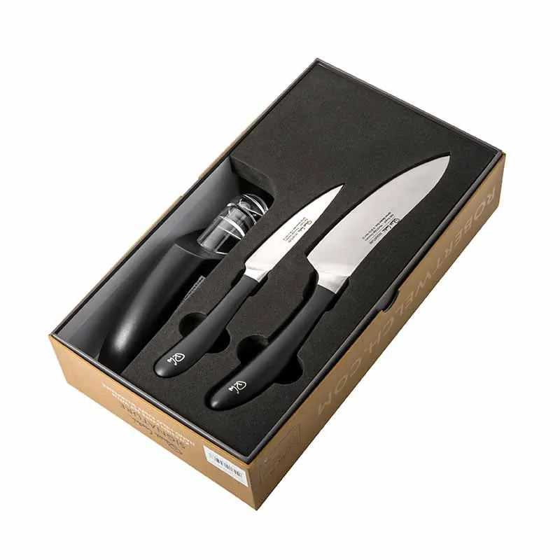 Robert Welch Signature Essentials Kitchen Knife Set with Knife Sharpener