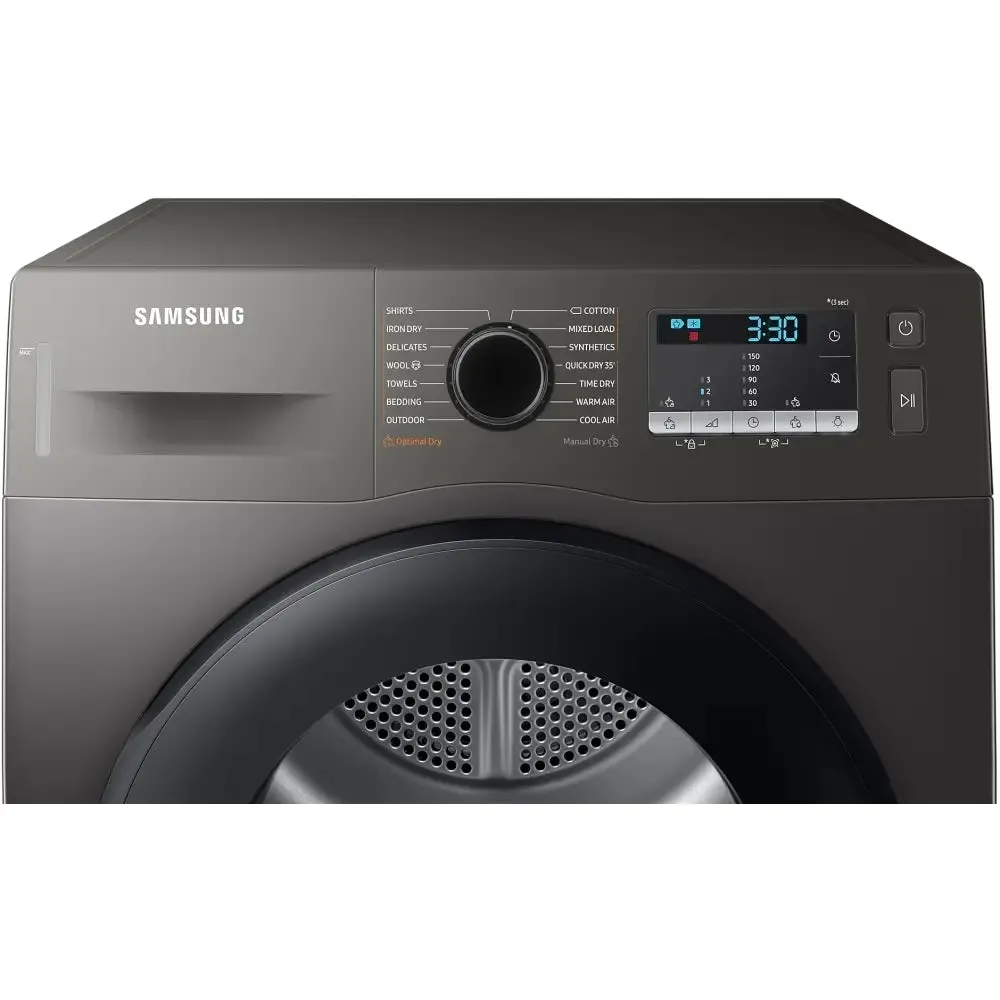 Samsung DV90TA040AN OptimalDry 9kg Heat Pump Tumble Dryer, Graphite Grey