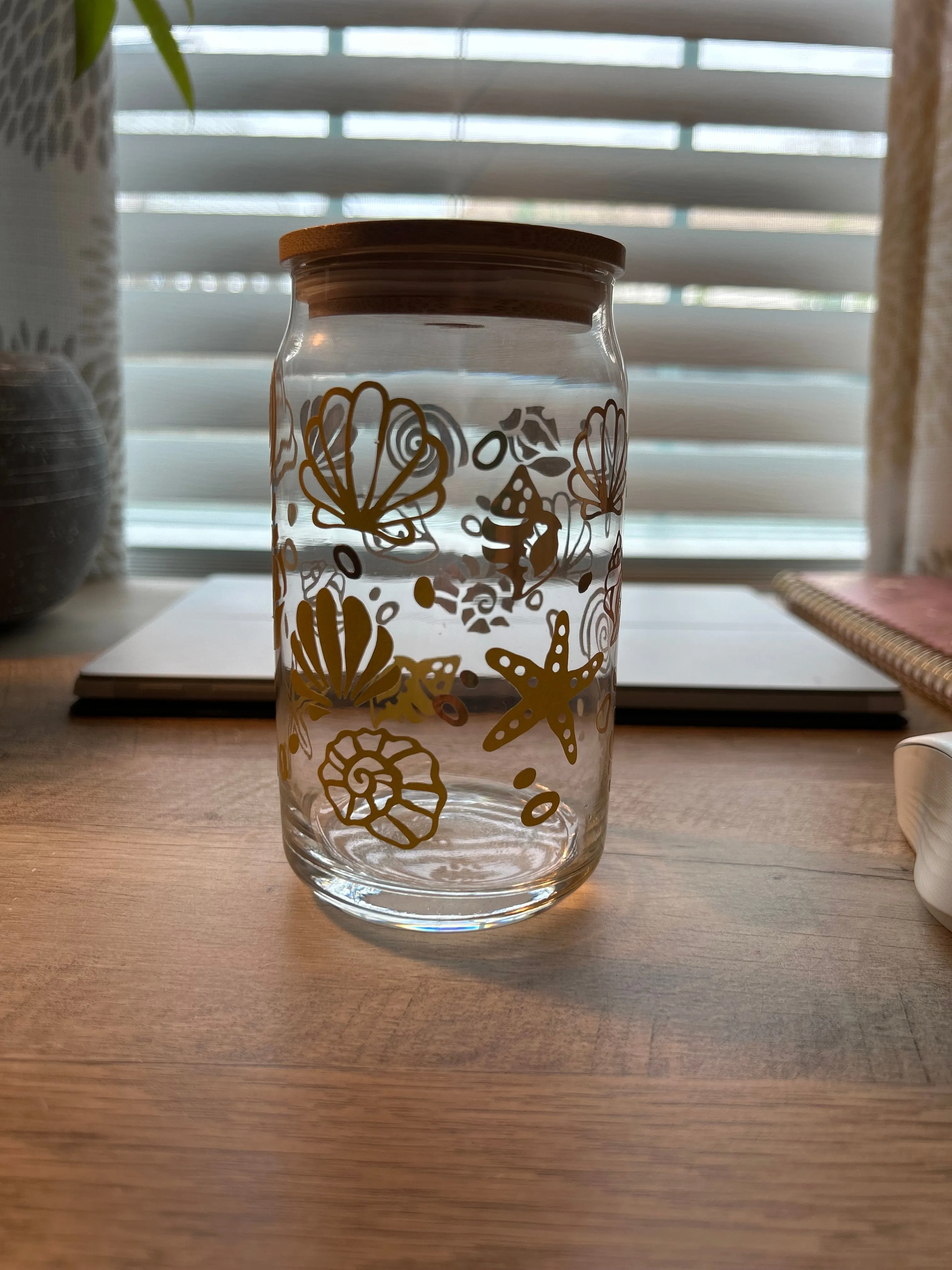 Seashells Glass Cup