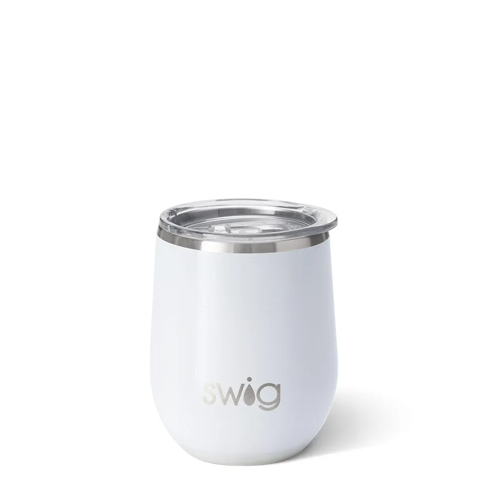 Shimmer White Stemless Wine Cup 12oz