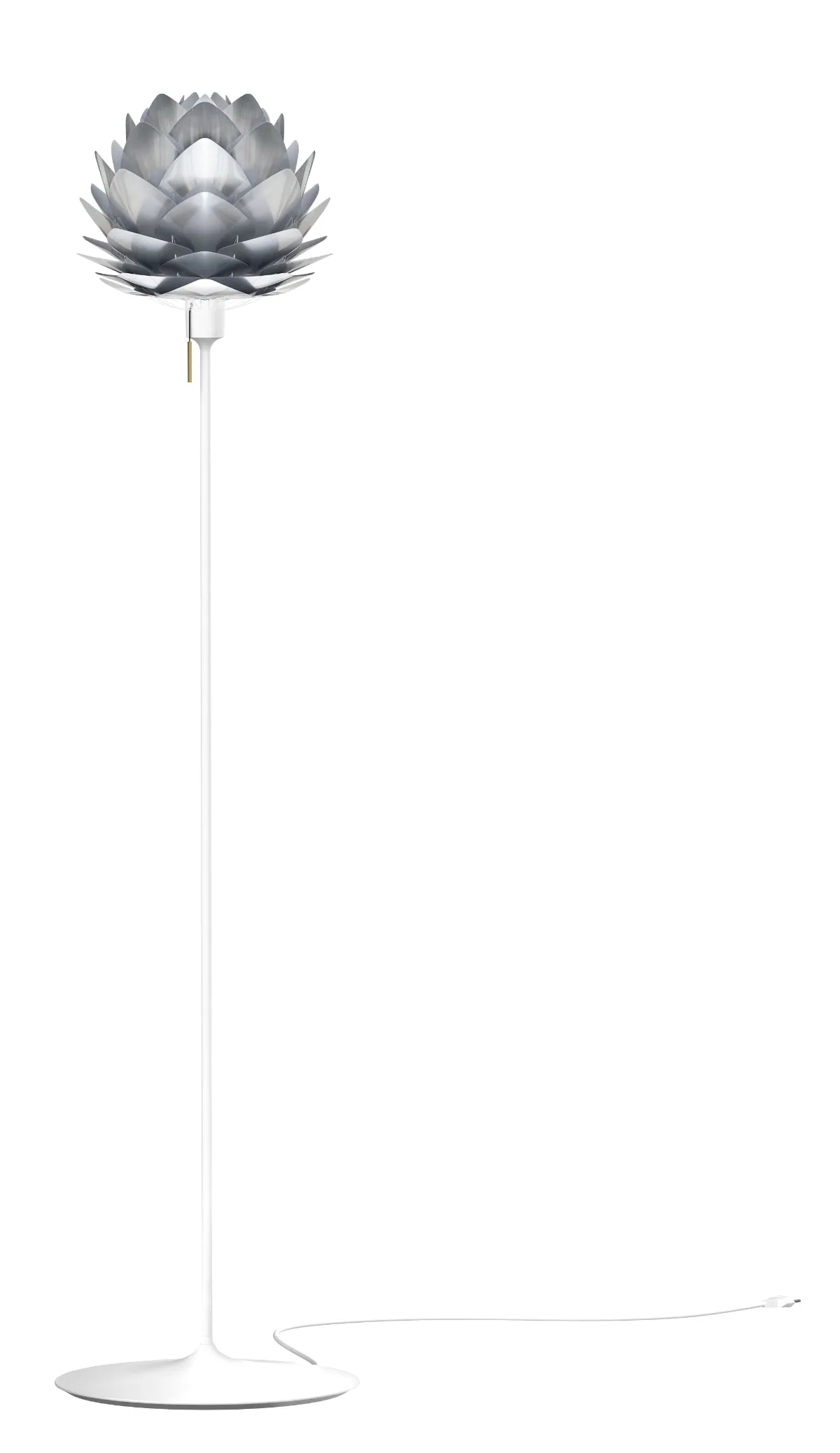 SILVIA Brushed Steel Floor Lamp