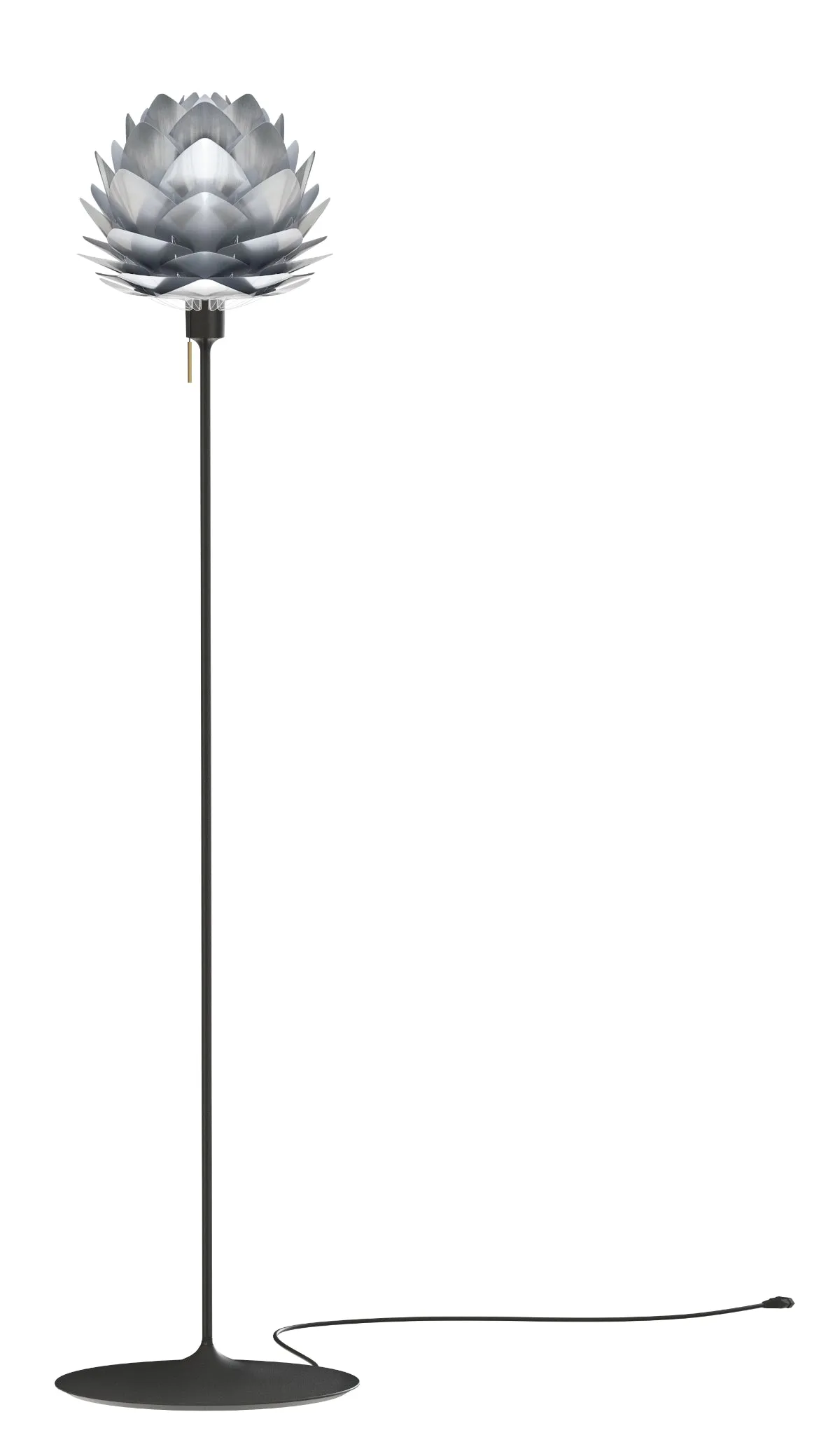 SILVIA Brushed Steel Floor Lamp