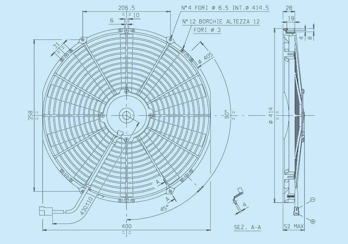 SPAL Electric Radiator Fan (16" - Puller Style - Low Profile - 1298 CFM) 30100400