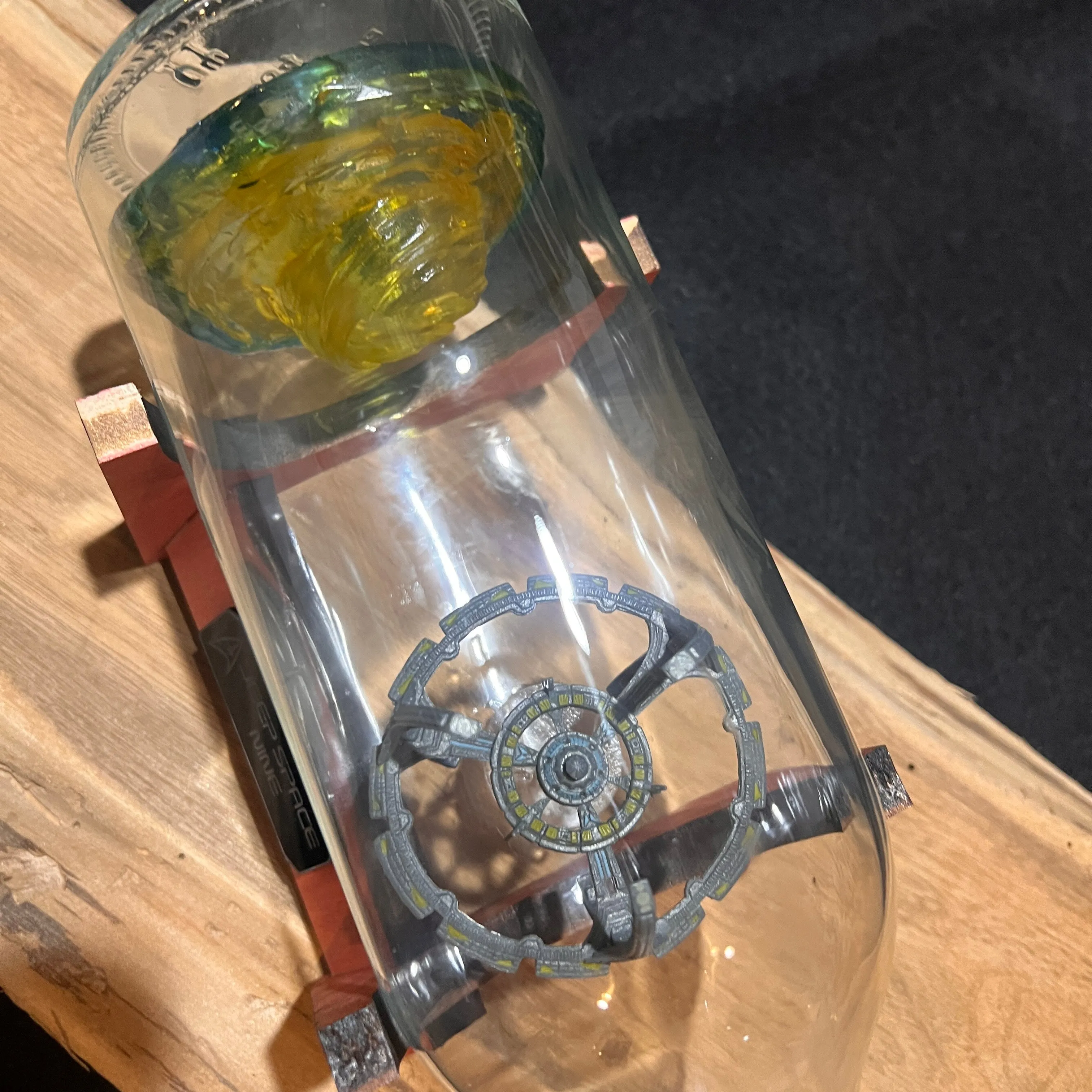 Star Trek Deep Space Nine Station and Wormhole in a Bottle