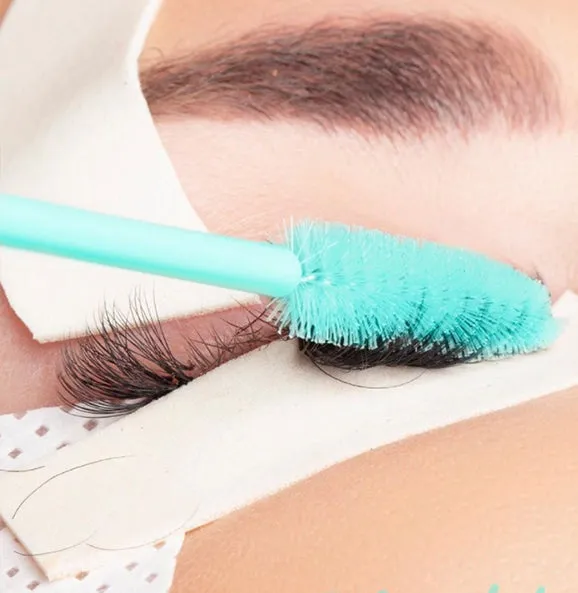 Teal Bristle Mascara Wands / 50 pcs