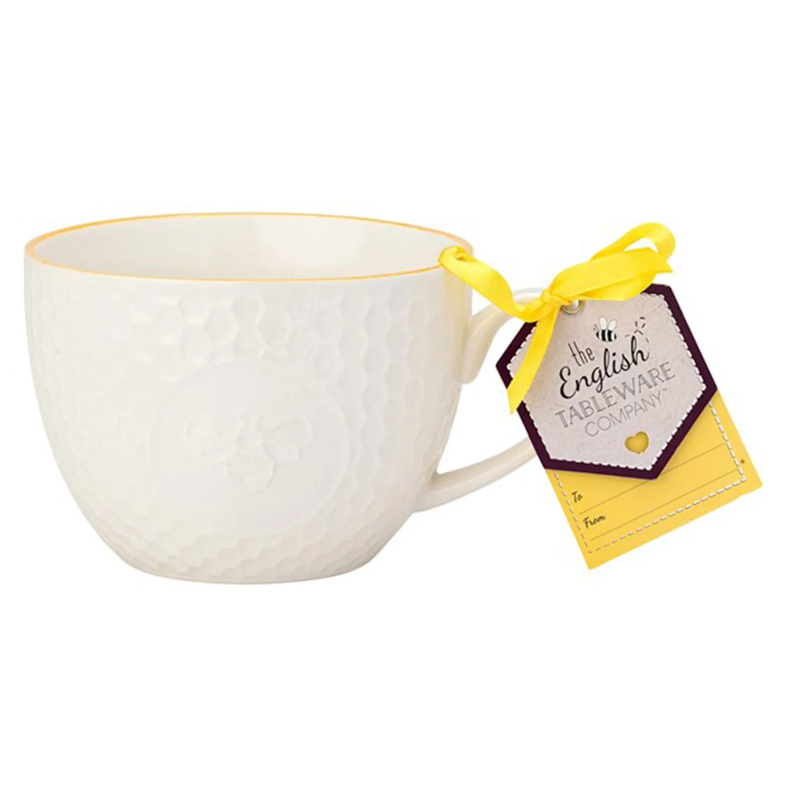 The English Tableware Company Bee Happy Hug Mug - White