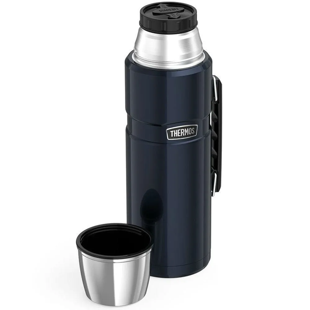 Thermos King Stainless Steel Vacuum Insulated Flask 1.2L - Midnight Blue