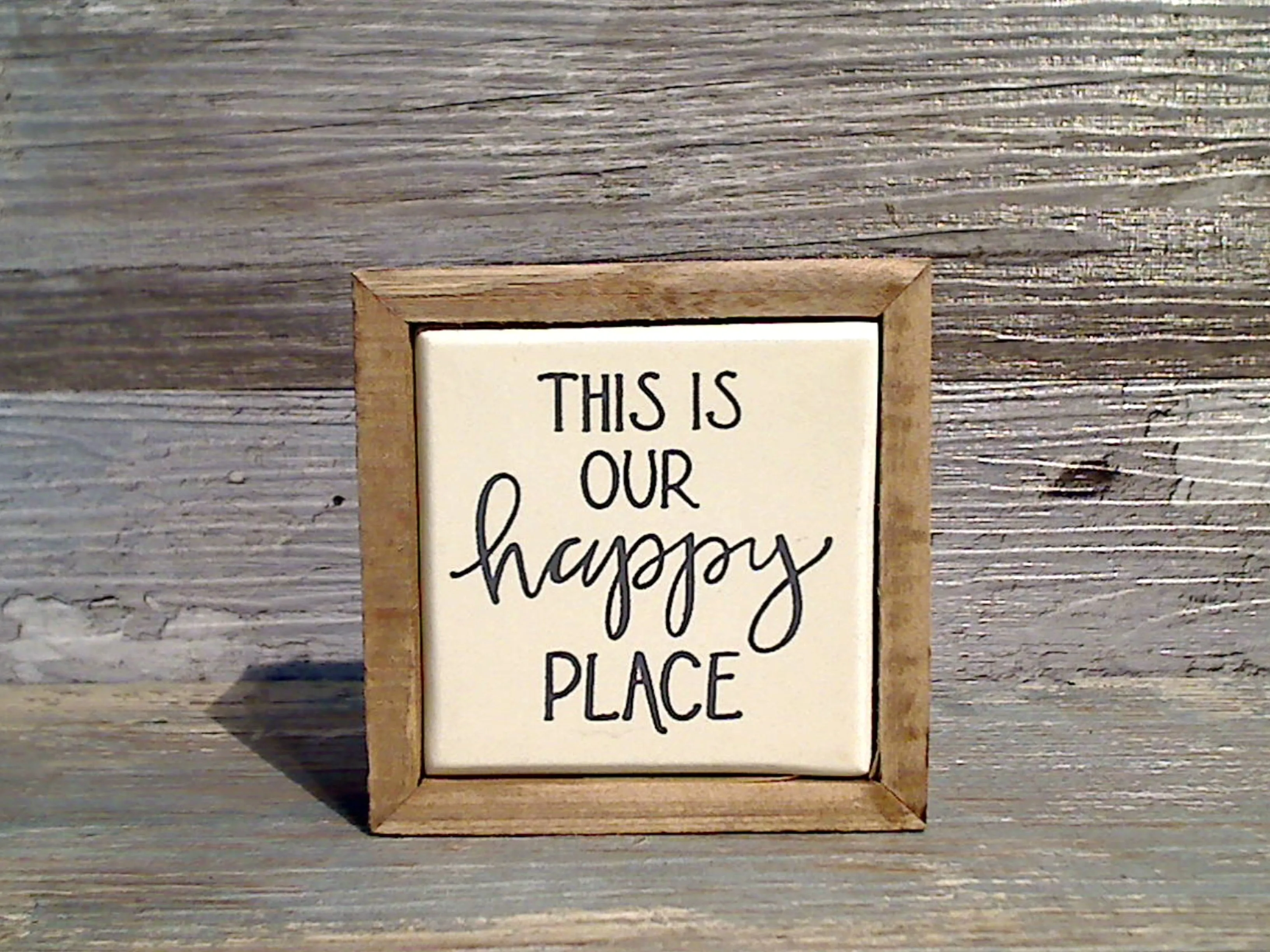 This Is Our Happy Place 3" x 3" Mini Box sign