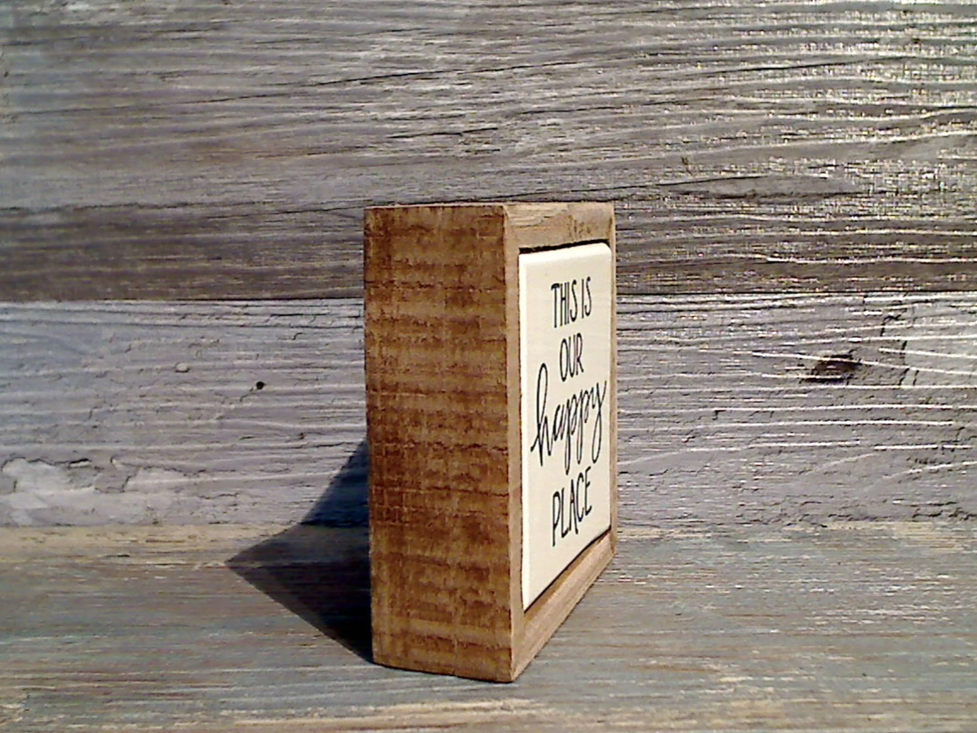 This Is Our Happy Place 3" x 3" Mini Box sign